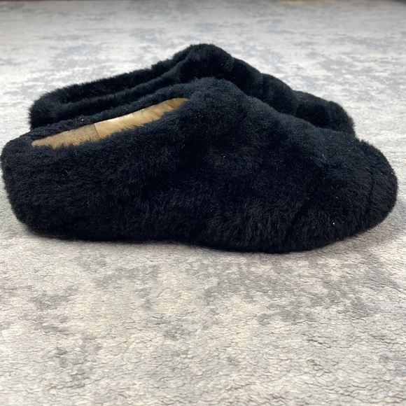 New Proenza Schouler Rondo Genuine Shearling Slip On Shoe Slide Black Fuzzy Sz 6 - Picture 9 of 14